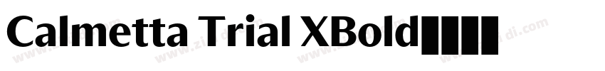 Calmetta Trial XBold字体转换